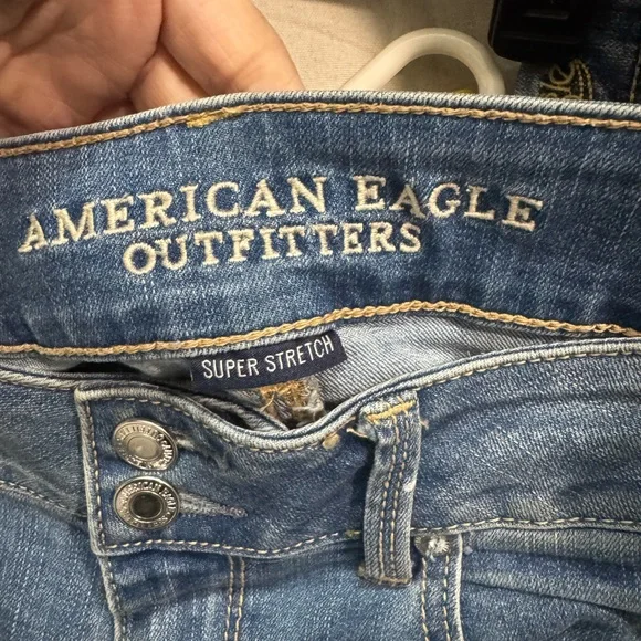 American Eagle Outfitters Relaxed Ripped Blue Jeans Vintage Y2K. - Picture 3 of 4